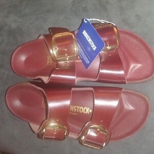 Birkenstock Burgundy Winter Collection Arizona Droplet Sandal